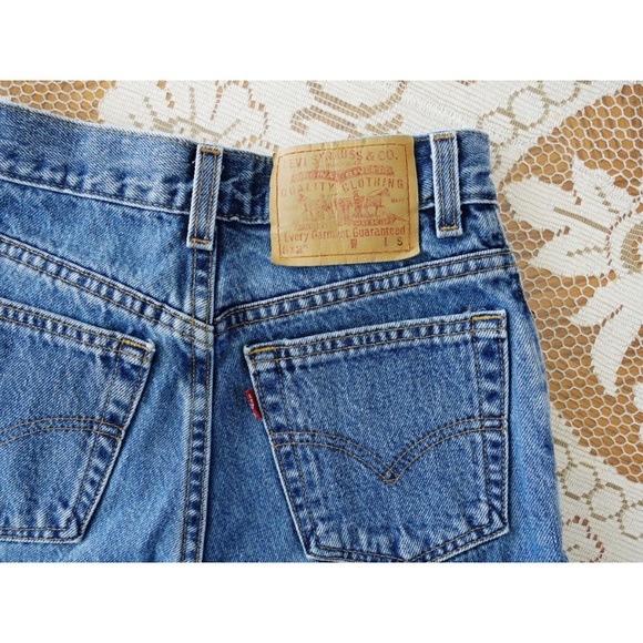 Vtg Levi's 512 Blue High Slim Tapered Jeans fit XS - Picture 4 of 6